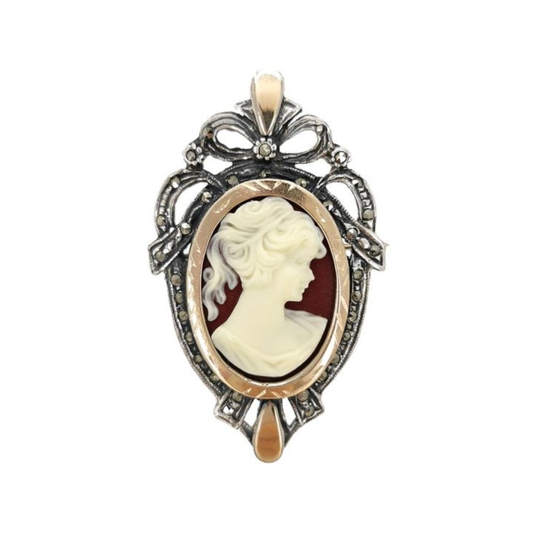 Silver luxuries genuine marcasite on sale
